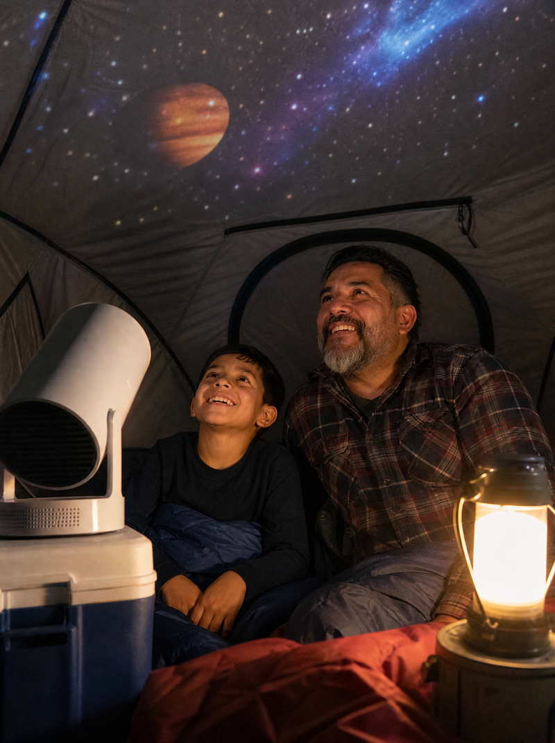 Mateo R. Took it camping — the tent became space